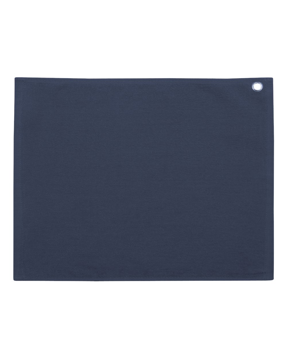 Custom embroidered navy velour golf towel with grommet — Big Sioux Swag