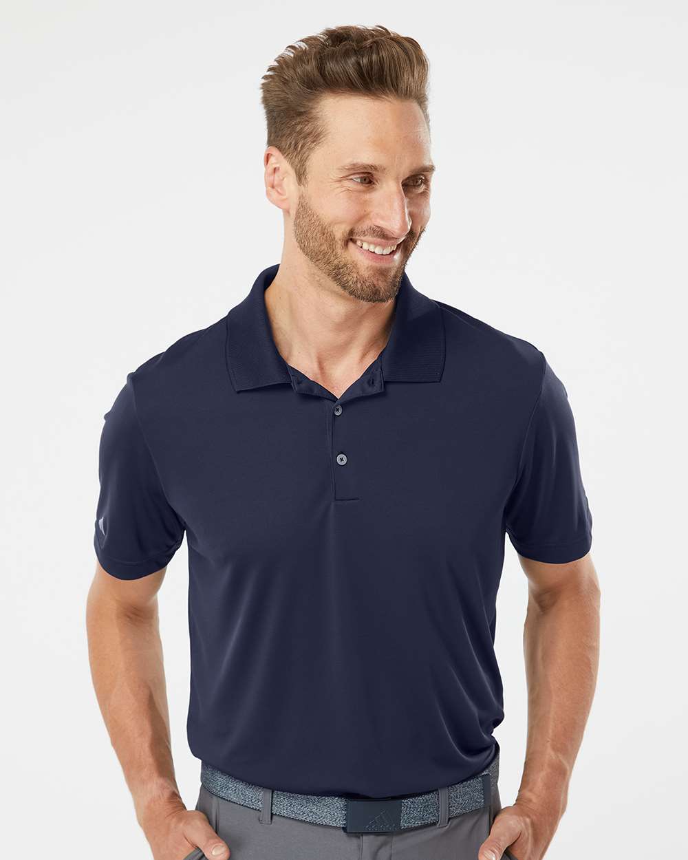 New-Hire Kit navy polo — custom embroidery Sioux Falls