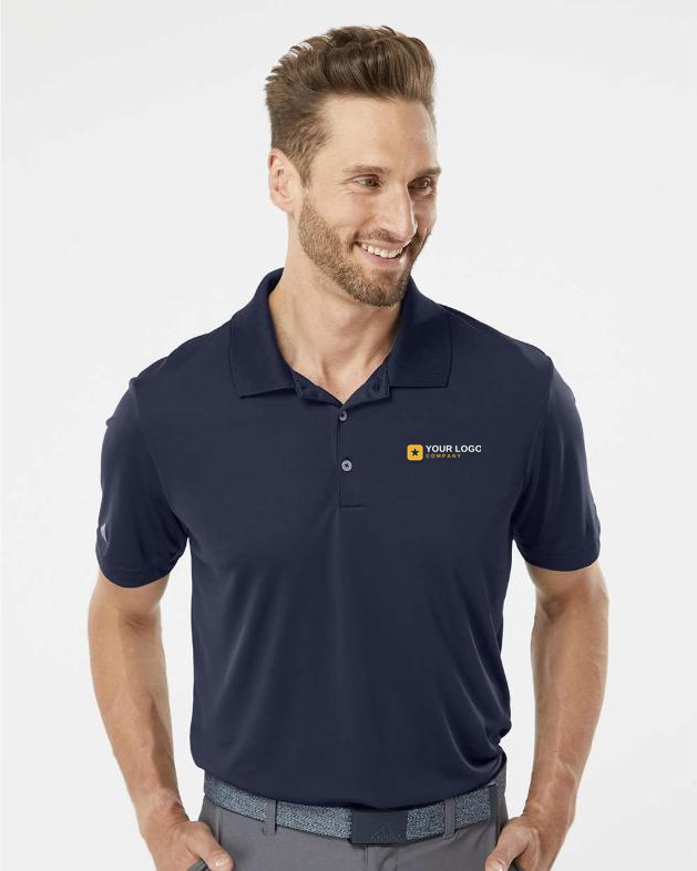Annual Refresh navy polo with your-logo placement — Big Sioux Swag