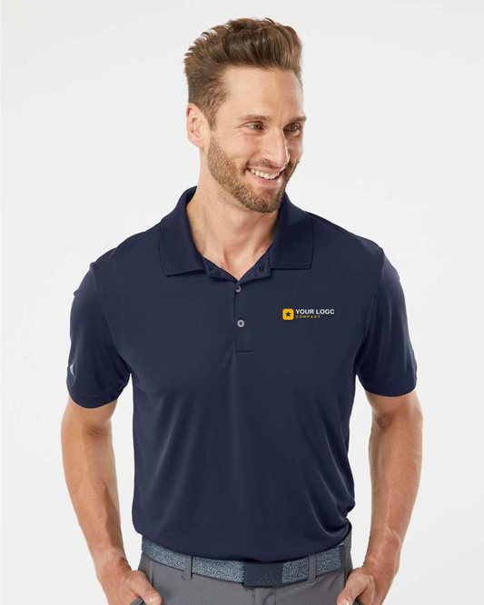 Annual Refresh navy polo with your-logo placement — Big Sioux Swag