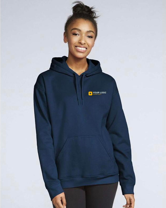 New-Hire Kit navy hoodie with your-logo placement — Big Sioux Swag